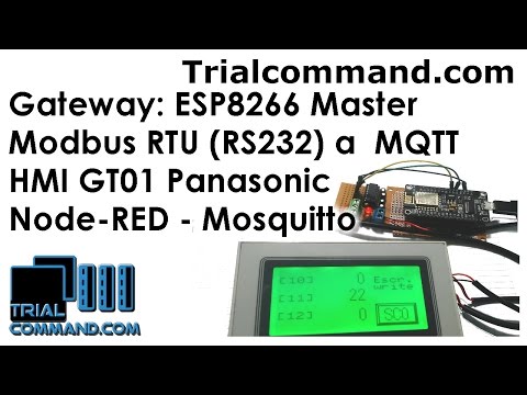 Gateway: ESP8266 Master Modbus RTU to MQTT Mosquitto Node-RED - TrialCommand.com