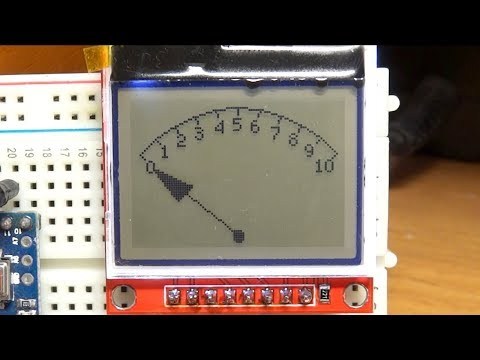 Gauges and progress bars for monochrome displays - Arduino and HX1230