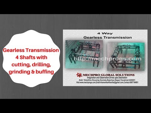 Gearless Transmission 4 shafts work station (Cutting, Drilling,grinding &amp;amp; buffing on single motor)