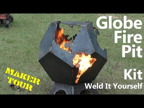 Geometric Globe Firepit | Weld it Yourself | Allen's Welding and Woodworking | Maker Tour