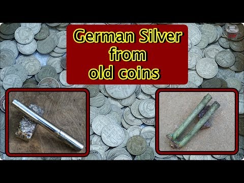 German SIlver from coins. Melting Nickel Silver and casting bars