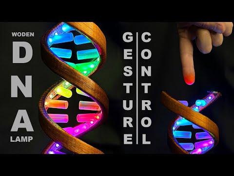 Gesture Controlled DNA Wooden Desk Lamp / Laser cut / WLED / How To Make