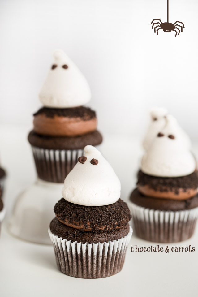 Ghost Cupcakes | chocolateandcarrots.com  .jpg