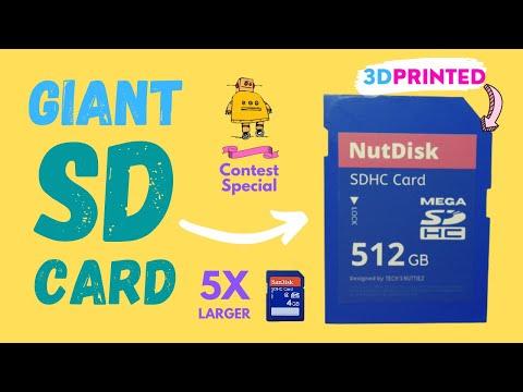 Giant 3D Printed 512 GB SD Card That Works! | Huge Hard Disk Drive Enclosure | Contest Special