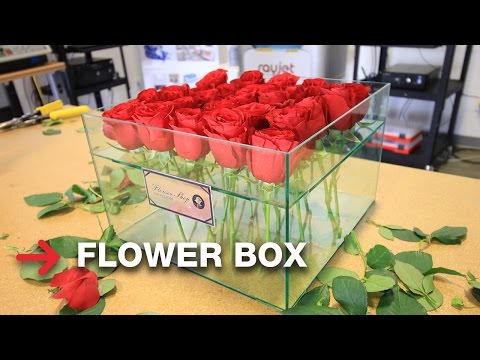 Glass Flower Box | Acrylic Box of Flowers | TroGlass