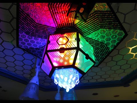 Glass Hexagon LED Pixel Fixture Closeup