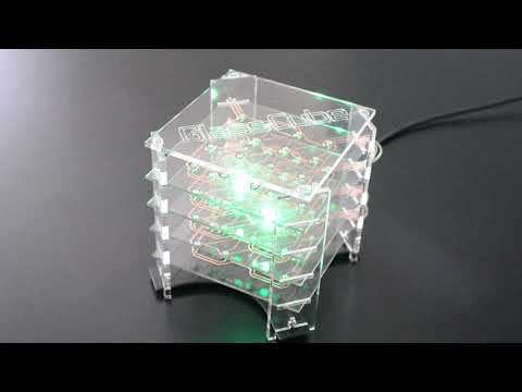 GlassCube - 4x4x4 RGB LED Cube on Glass PCBs