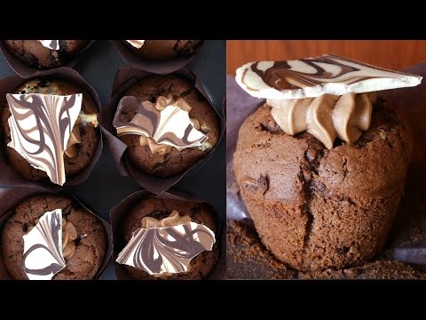 Gooey Triple Chocolate Muffins (Moist &amp;amp; Rich) - Easy Recipe - ASMR - Treat Factory