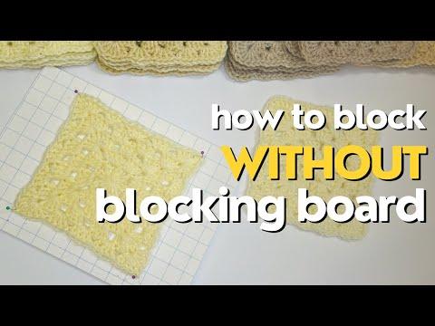 Granny Squares Blocking Without a Blocking Board | Jolly Lizard's Crochet Basics