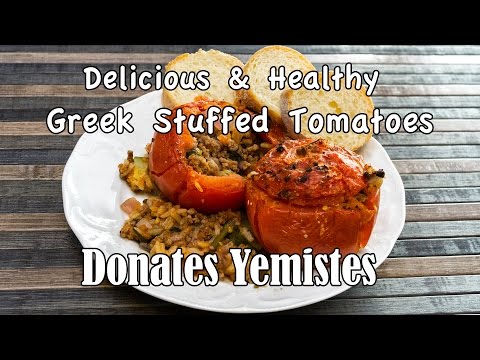 Greek Stuffed Tomatoes (Donates Yemistes) - Healthy &amp;amp; Delicious