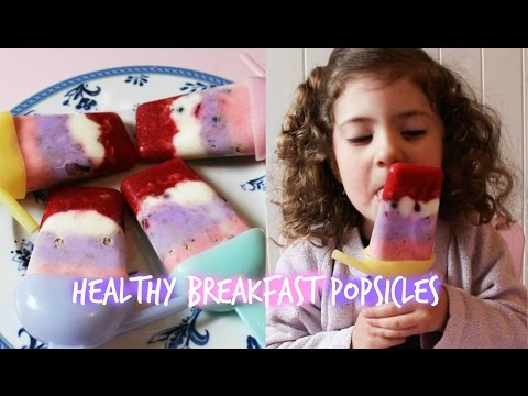 Greek yogurt, granola &amp;amp; berry breakfast popsicles.