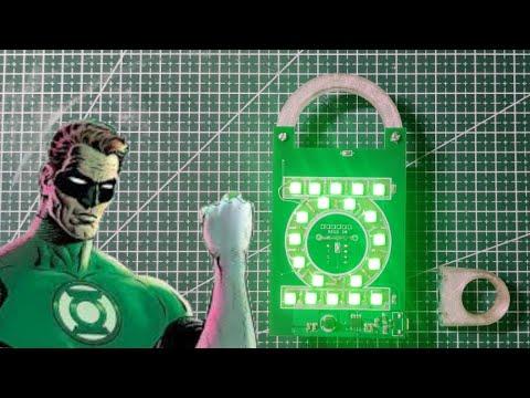 Green Lantern's Lantern with REED SWITCH and ATTINY85