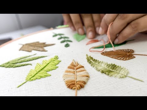 HAND EMBROIDERY FOR BEGINNERS: 10 Types of Leaves