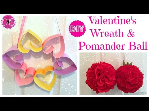 HEART WREATH &amp;amp; FLOWER POMANDER BALL - FUN ROOM DECOR!