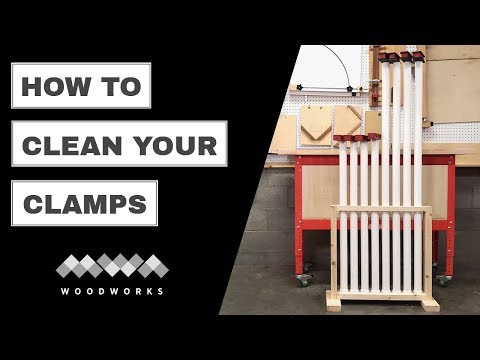 HOW TO CLEAN GLUE OFF WOODWORKING CLAMPS