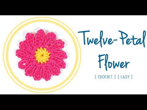 HOW TO CROCHET A TWELVE-PETAL FLOWER | Patrones Valhalla ENG