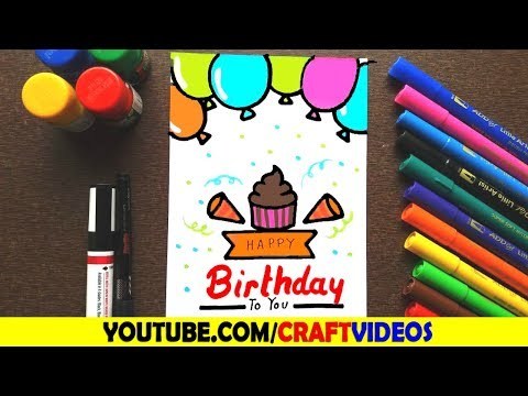 HOW TO DRAW A BIRTHDAY CARD FOR GRANDMA