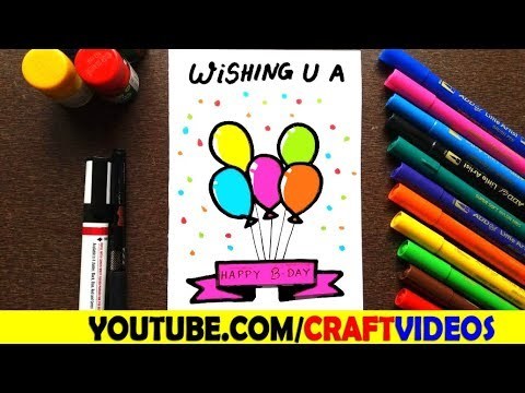 HOW TO DRAW BIRTHDAY CARD FOR MOM