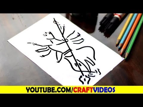 HOW TO DRAW DURGA MAA FULL BODY | NAVRATRI PUJA DRAWING | DURGA MATA DRAWING EASY