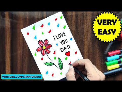 HOW TO DRAW FATHER&rsquo;S DAY CARD | FATHERS DAY DRAWING