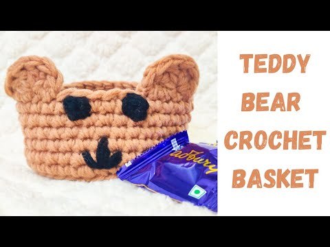 HOW TO MAKE A ANIMAL BASKET - TEDDY BEAR CROCHET BASKET