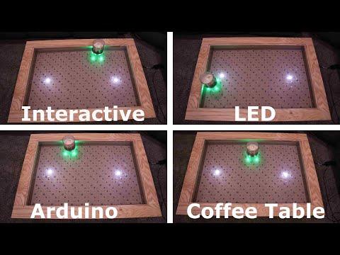 HOW TO MAKE AN INTERACTIVE COFFEE TABLE: Reactive LED Coffee Table | Arduino Projects