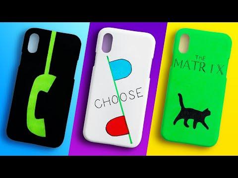 HOW TO PAINTING THE MATRIX PHONE CASE, DIY 3 Easy and Cheap Phone Case Ideas, Phone Case Life Hacks