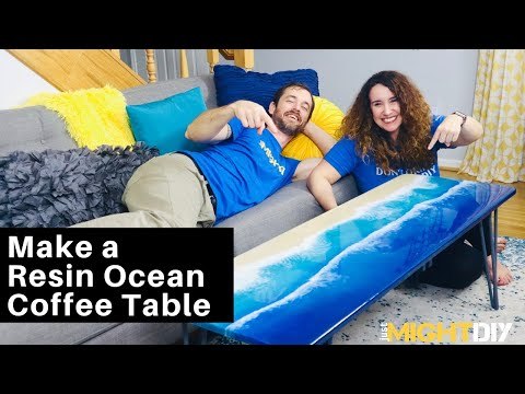 HUGE Resin Ocean Pour - Making an Ocean Resin Coffee Table from Scratch!