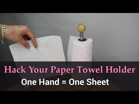 Hack Your Paper Towel Holder to Use It With One Hand