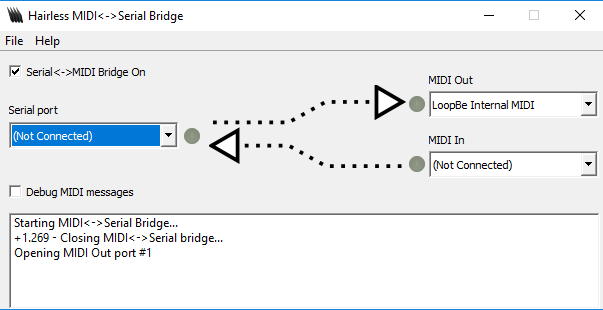 Hairless MIDI not connected.PNG