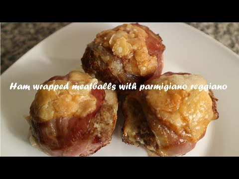 Ham wrapped meatballs with parmigiano reggiano recipe