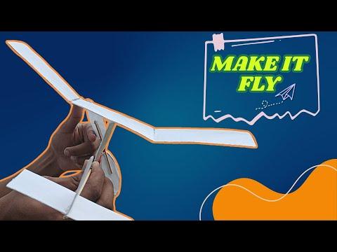 Handmade Flying Plane with Rubber Band | DIY #Ornithopter