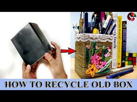 Handmade Jute craft DIY Gift item Idea/DIY pen Stand using waste material