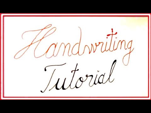 Handwriting Tutorial - Alphabet in colours