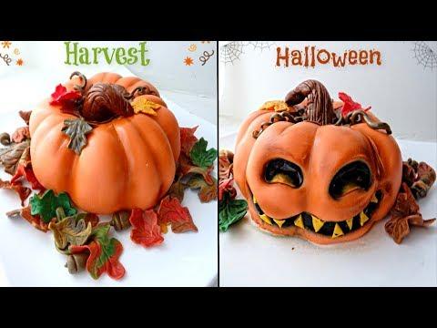 Harvest vs Halloween Pumpkin Cake | Marisha's Couture Cakes