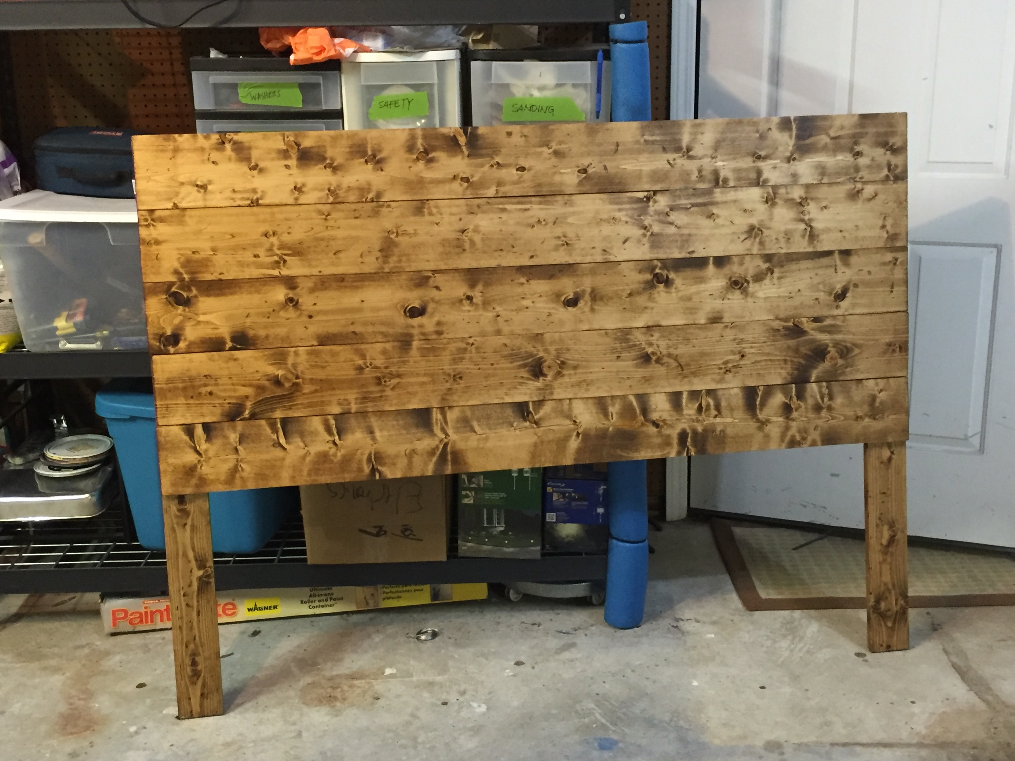 Headboard Stained - Just Might DIY.JPG