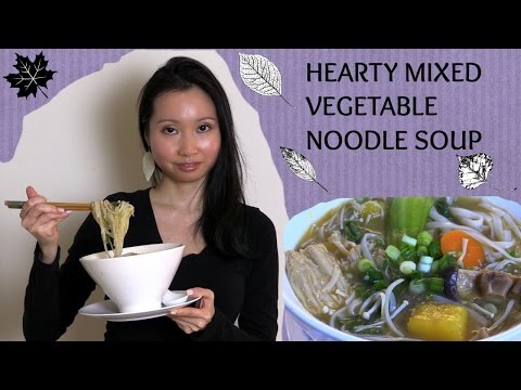 Hearty Mixed Vegatable Noodle Soup Recipe - Vegan &amp;amp; Gluten Free