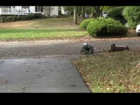 Helper Robot - Cleaning  the driveway