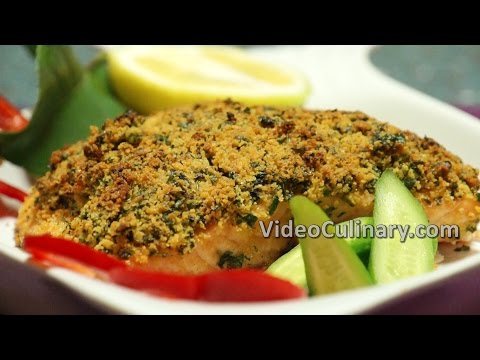 Herb Crusted Baked Salmon Recipe - Video Culinary