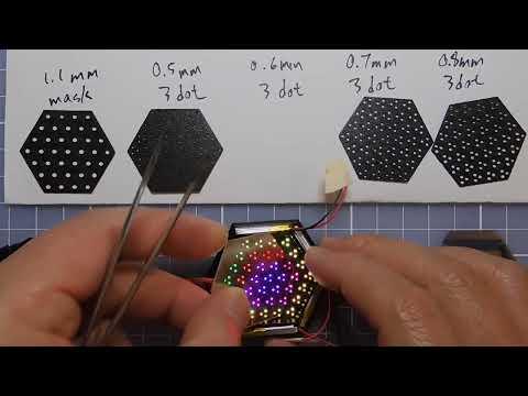 Hex pendant NeoPixel mask testing