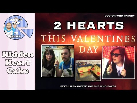 Hidden Heart Cake: 2 Hearts | Valentines and Doctor Who special