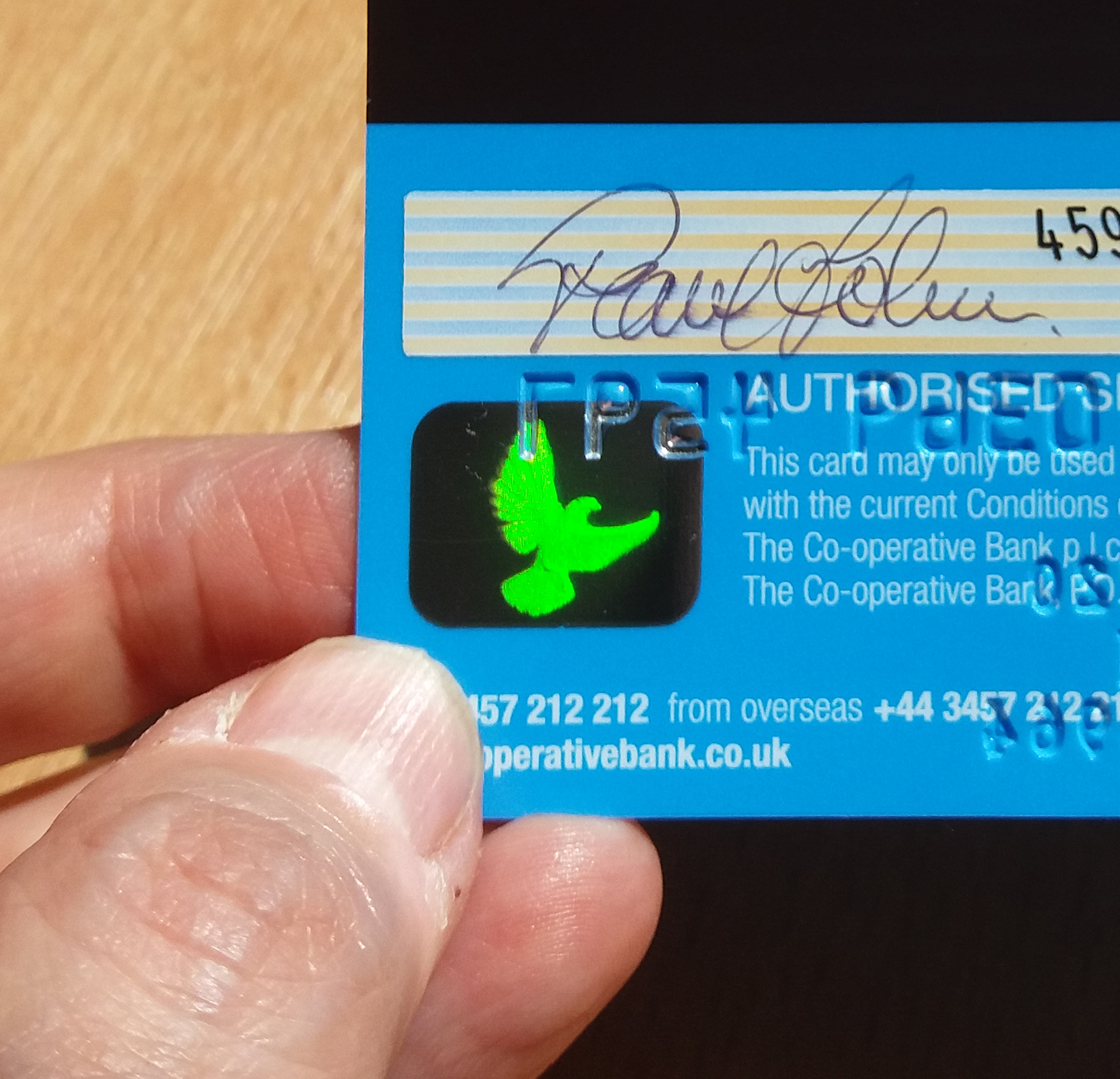 Hologram on a bank card.jpg