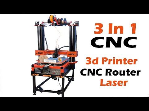 Homemade 3 In 1 CNC Machine, Router, 3d Printer &amp;amp; Laser Engraver - By AMbros custom