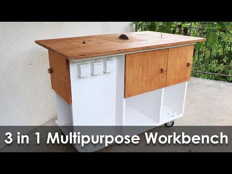 Homemade 3 in 1 Multipurpose Workbench: Table Saw, Router Table and Inverted Jigsaw (Free Plans)