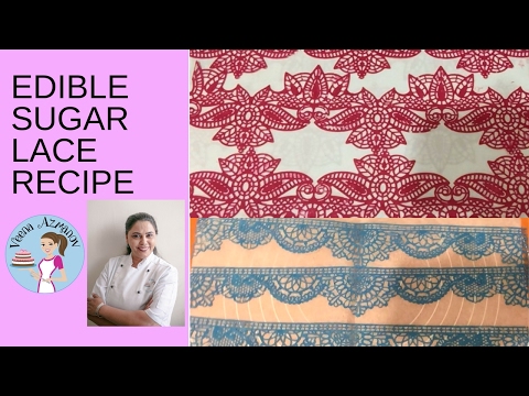 Homemade Edible Sugar Lace from Scratch - Easy, Eggless and Vegetarian - Recipe