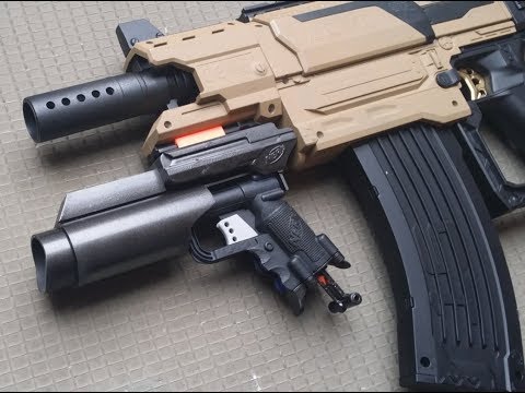 Homemade Nerf Grenade Launcher attachment: Jolt + Modulus Grip