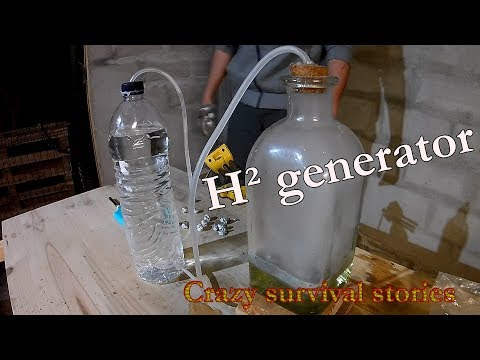 Homemade hydrogen (H&amp;sup2;). Muriatic acid + Aluminium foil. Set on fire and explosion