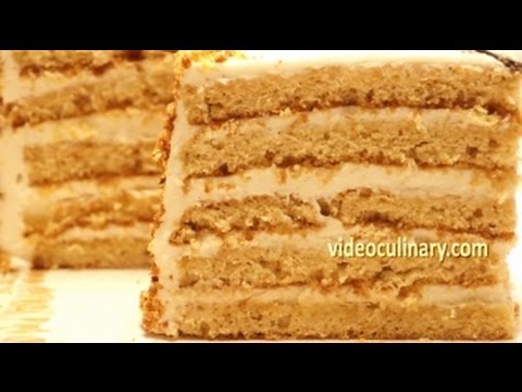 Honey Bee Cake with Sour Cream - Recipe by VideoCulinary