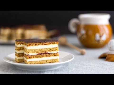 Honey Cake Slices - Slovakian Petit Fours Recipe | HappyFoods Tube