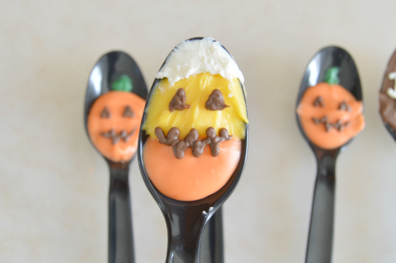 Hot chocolate candy corn halloween spoons.jpg